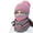 Pink, variant on 3Pcs/Set Womens Knitted Hat, Winter Plush Warm Face Cover Hat Scarf Set