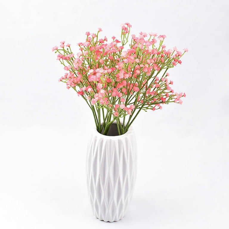 LUYAR 12 PCS Baby Breath, Pink Gypsophila Artificial Flower - Real Touch  Fake Flower PU Plants for Wedding Bouquets & DIY Home Decor