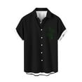 thumbnail image 2 of cllios Mens St.Patrick's Day Shirts 3D Printed Irish Shamrock Hawaiian Button Down Shirt Short Sleeve Bowling Tshirts Summer Holiday Beach Shirt Tops, 2 of 4