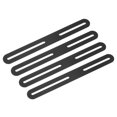 thumbnail image 1 of Unique Bargains Code d'Angle Ajustable, Lot de 4 215x24mm - Supports Évasés Droits en Acier Inoxydable (Noir), 1 of 5