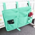 thumbnail image 6 of Bedside Caddy/Bedside Storage Bag Hanging Organizer for Bunk and Hospital Beds,Dorm Rooms Bed Rails,Can be Placed Glasses,Books,Mobile Phones,Keys (Lake Blue), 6 of 7