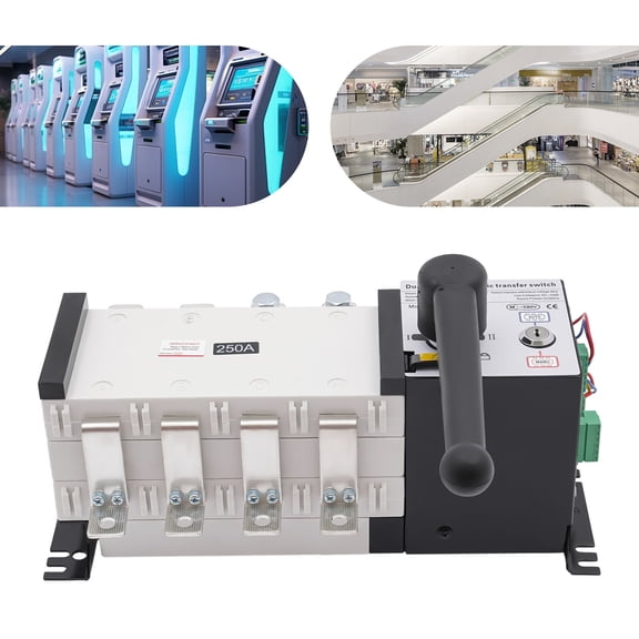 Automatic Transfer Switch Dual Power Generator Changeover Switch 4Pole/250A 110V