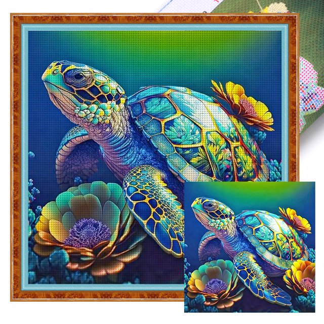 Hilo Algodón Ecológico JShteea Bordado 11CT 3 Hebras Impresión Kit Serie Punto Cruz 40x40cm
