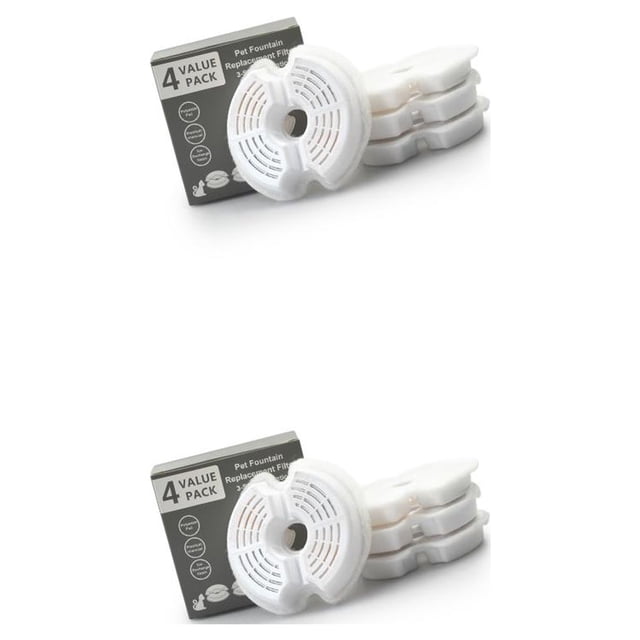 Wisewang 4 Pcs Filtre de Fontaine pour Animaux de Compagnie Portable Remplacement Lavable Rond en Forme de Fleur Outil de Filtration comme sur l'Image 2Ensemble