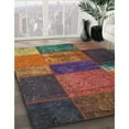 thumbnail image 3 of Ahgly Company Machine Washable Indoor Rectangle Contemporary Brown Red Area Rugs, 7' x 9', 3 of 7