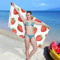 thumbnail image 7 of Dreamtimes Strawberry Beach Towel Quick Dry Absorbent Bath Towels Sandproof Lightweight Towel for Gym Yoga Sports Swimming- 30x60in, 7 of 7