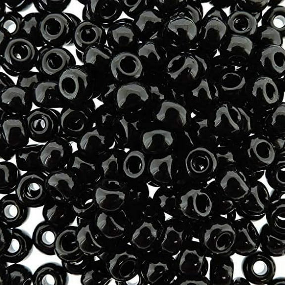 Miyuki Round Seed Bead Size 6/0 20 Gram Tube Opaque Black
