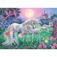 thumbnail image 1 of Puzzle Ravensburger Unicornios a la luz de la luna, 100 piezas, brillan, 1 of 8