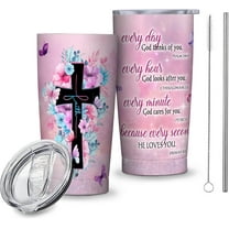 Christian Gifts for Women-Scripture Bible Verse Inspiration Religious Gifts for Women-Birthday Gifts For Women, Mom, Friend, Sister - 20 Oz Stainless Steel Tumbler with Lid and Straw Mothers Day Gifts