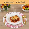 thumbnail image 4 of Galentine's Day Round 13 Inch Placemats Set of 8, Pink Gnomes Love Heart Balloon Tree Branch HeatResistant Non Slip Place Mats for Dining Table, Wipeable Braided Kitchen Table Mats for Housewarming, 4 of 9