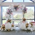 thumbnail image 1 of Kit de arco con forma de globo para cumpleaños, bodas, 134 unidades, oro, rosa y blanco, 1 of 1