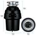 thumbnail image 3 of Eco Logic 3/4 HP Continuous Feed Garbage Disposal with Oil Rubbed Bronze Sink Flange and Stopper Kit, 3 of 7