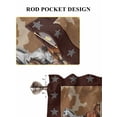 thumbnail image 6 of Brown Retro Horse Bathroom Window Curtain, Vintage Western Stars Country Light Filtering Coffee Kitchen Curtains, Bedroom Living Room Curtains 2 Panel 84"x54", 6 of 6