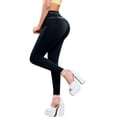 thumbnail image 2 of Pantalones Colombianos Levanta Cola | Butt Lifting Colombian Jeans Leatherette Accents | High Rise Waisted Push Up | 529BL, 2 of 5