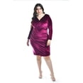 thumbnail image 4 of Vestido Elegante de terciopelo Roman Fashion Talla Extra 109 Vino 42, 4 of 6