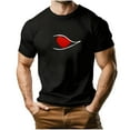 thumbnail image 2 of Tops para hombre, blusas y camisas de manga corta con cuello redondo para hombre, camiseta deportiva informal con estampado de corazones a la moda para hombre, blusa de poliéster de manga corta con cu, 2 of 5