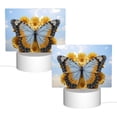 thumbnail image 2 of Cauagu Vibrant Butterfly And Sunflowers for Rectangle Acrylic Night Light - Acrylic Modern Bedside Light with LED Light Lamp Base - Decorative Night Lamp for Restaurant Bar Cafe Shop, 2 of 9