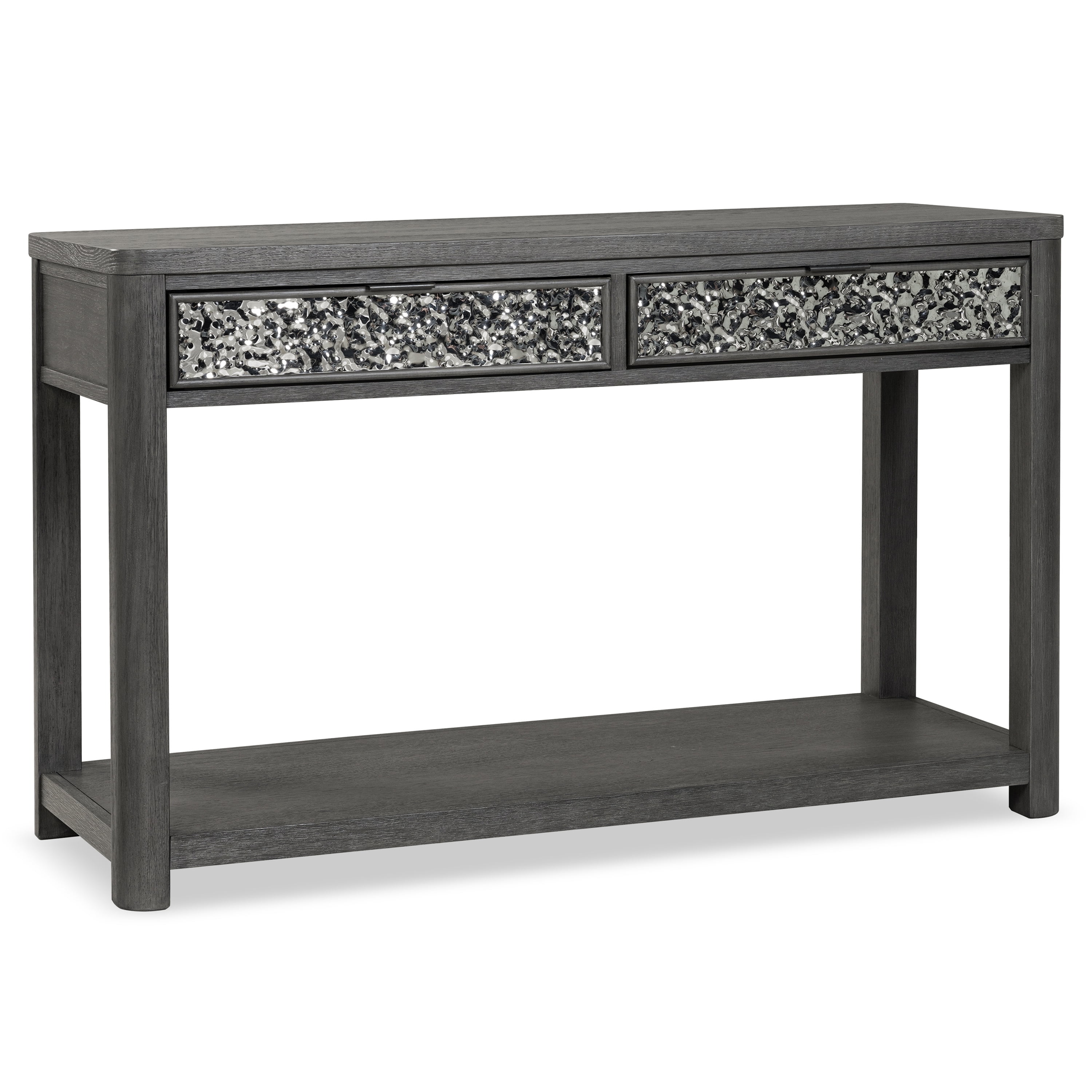 Furniture of America Cheri Modern 2-Drawer Solid Wood Console Table, Ash Gray