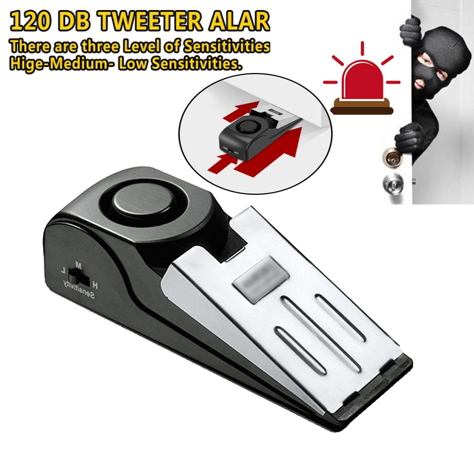 1 Pack Door Alarms For Home Security Door Stop Alarm Doorstop For