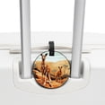 thumbnail image 3 of Kangaroo Set of 2pcs PU Leather Round Suitcase Tags with Privacy Cover and Name ID Tag - Ideal for Travel Luggage, Handbags, Backpacks, School Bags, 3 of 6