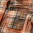 thumbnail image 6 of Curuila Toddler Boys Shirt Long Sleeve Plaid Lapel Tops Coat Outwear Autumn Winter Brown Size 18-24 Months, 6 of 7