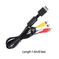 thumbnail image 3 of Sidaley Cable de audio flexible AV a RCA Cables de alambre de cobre triples resistentes al desgaste con adaptador Controladores PS2 Funda protectora Cables de audio/vídeo, 3 of 5
