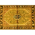 thumbnail image 1 of Ahgly Company Machine Washable Indoor Rectangle Persian Yellow Traditional Area Rugs, 2' x 4', 1 of 4
