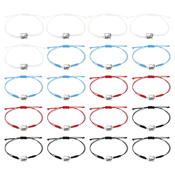 Uxcell Cheerleader Gifts, 20 Pcs Cheer Bracelet Cheerleading Charm Bracelet, 4 Colors