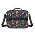 thumbnail image 2 of Daisy Pioneer Flower and Sunflowers Insulated Lunch Bag with Shoulder Strap and Bottle Holder,Bento School Lunch Bag Box,11x9.5x3.5 Inches, 2 of 5