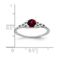 thumbnail image 2 of 14k White Gold Garnet Celtic Knot Ring Size 7.00 Ring for Women - 1.6 Grams .33 cwt, 2 of 2