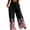 Pink, variant on LUOGENLI Female Casual Pants Women High Waist Drawstring Feather Flower Printing Easy Trousers Long Pants Boho Beach Pockets Pants Cotton Casual Pants Women Summer Petite Black M