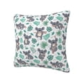 thumbnail image 2 of Wukai Bears and Tropical Leaves Premium Polyester Fleece Pillow Covers with Hidden Zipper Closure,Luxuriously Soft and Durable-16"x16", 2 of 7