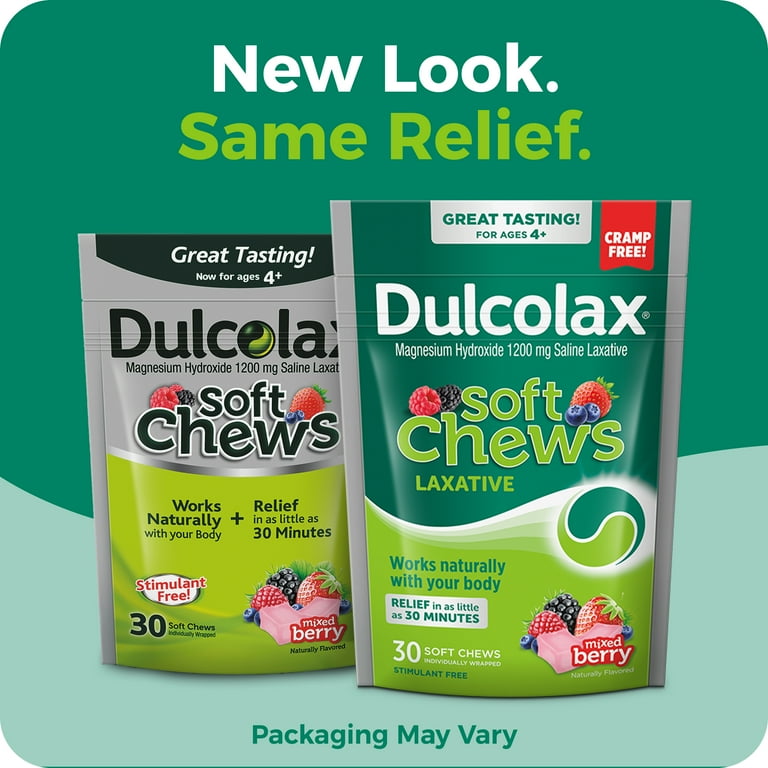 semaglutide and dulcolax Dulcolax Saline Laxative Soft Chews, Fast-Acting Laxative, Gentle  Constipation Relief, Mixed Berry Flavor, Magnesium Hydroxide 1200 mg, 30  Count, Occasional Constipation. HSA/FSA Eligible