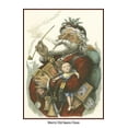 thumbnail image 2 of Unknown 13x18 White Modern Wood Framed Museum Art Print Titled - Merry Santa, 2 of 4