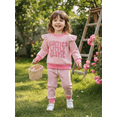 thumbnail image 6 of BemeyourBBs Auntie's Little Bestie Baby Girl Clothes Toddler Girls Spring Fall Winter Outfits Long Sleeve Letter Sweatshirt Pants Set, 6 of 9