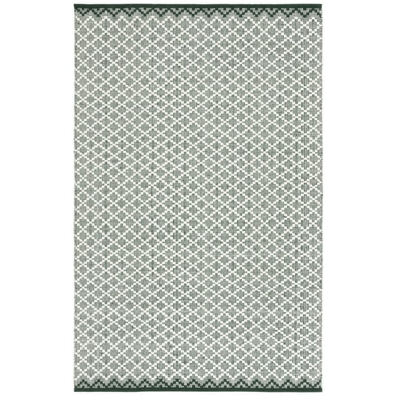 SAFAVIEH Vermont Jilliean Diamond Quatrefoil Area Rug, Green/Ivory, 4' x 6'
