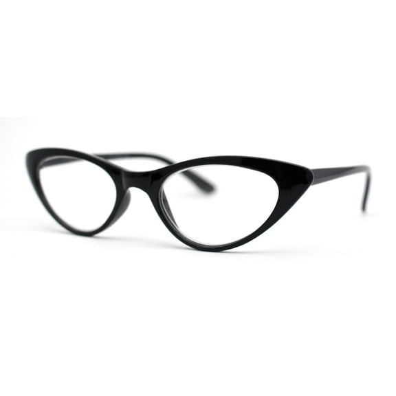 Classic Iconic Fashionable Cat Eye Snug Reading Glasses Black  1.25
