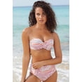 thumbnail image 3 of LASCANA Women's Zebra Print Bandeau Bikini Swimsuit Top Bra Sizing, 3 of 6