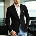 thumbnail image 3 of Riecok Blazers for Men Button Front Business Suit Jacket Solid Long Sleeve Casual Coat Formal Office Clothes with Pocket, 3 of 7