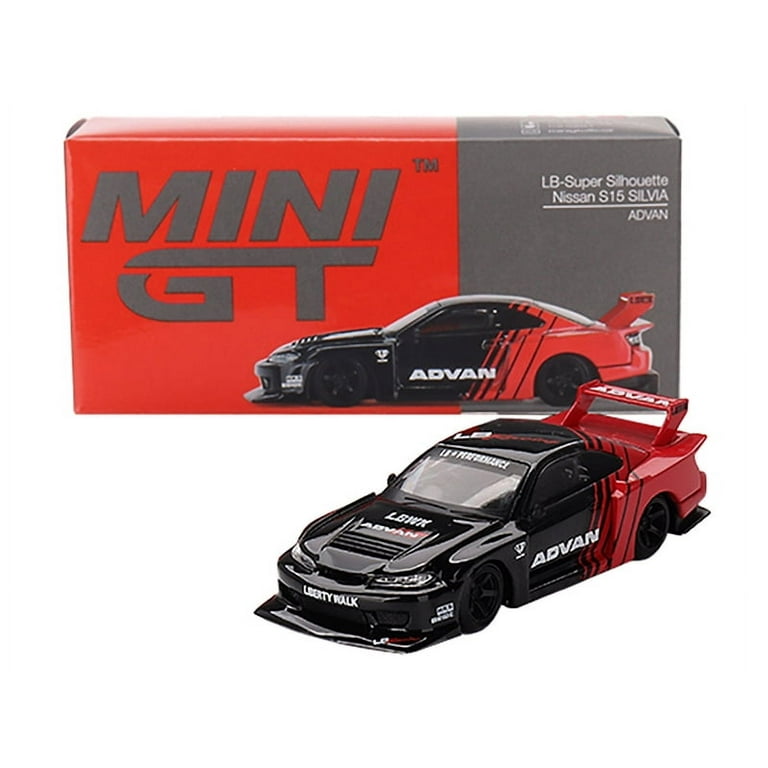 5台セット　ミニGT　LBWK　NISSAN S15 SILVIA　ADVAN Nissan, LB-Super Silhouette S15 SILVIA RHD diecast model, ADVAN