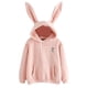 thumbnail image 1 of Women's Hoodie Girls Cute Rabbit Bunny Ears Top Long Sleeve Casual Hooded Sweatshirt WarmS, 1 of 3