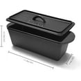 thumbnail image 2 of Rectangular Cast Iron Bread Loaf Pan, Heavy Duty 11x4.75x4,25" (14" L/Handles) with Lid (BLP137), 2 of 9
