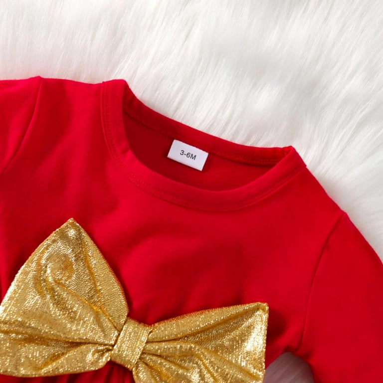 URMAGIC Toddler Baby Girls Christmas Dress Infant Long Sleeve Tulle Party  Dresses with Bow Headband 3-6 Months - Walmart.com