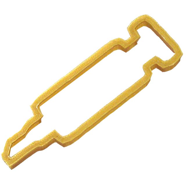 CookieCutterCom Brand Syringe Shot Cookie Cutter 4.5 inch – 3d Printed Plastic – USA Made