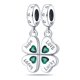 thumbnail image 1 of CHARM PLATA ESTERLINA 925 TREBOL CORAZON DOBLE HOPE,HAPPY,LOVE AND LUCKY 695, 1 of 2