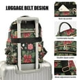 thumbnail image 3 of FORMRS Mini Backpack Purse for Women Quilted Travel Daypack Casual Shoulder Bag, Black Christmas Holly, 3 of 7