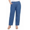 thumbnail image 3 of (3 pack) Turtle Bay New York Women's Lightweight Pull-On Stretch Denim Jeans, Elastic Waist Relaxed Fit Plus Sizes Available, 3 of 10