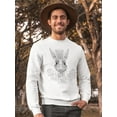 thumbnail image 2 of The Rabbit With A Hat Sweatshirt Men -Image by Shutterstock, Male Large, 2 of 4