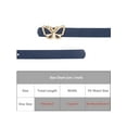 thumbnail image 4 of INSPIRE CHIC Women Reversible Faux Leather Belts, 0.5" Width Extra Skinny Thin Belt Butterfly Gold Buckle Waistband for Dress 43.3x0.5"(LxW) Dark Blue, 4 of 6