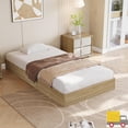 thumbnail image 6 of Solid Wood Platform Bed Frame, Floor-Standing, No Headboard, No Box Spring Needed, Noise-Free, Easy Assembly, Minimalist Modern Design for Small Spaces, Twin, Natural, 6 of 8